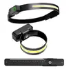 Linterna frontal popular multifuncional transfronteriza, Luz de muñeca para ciclismo, Linterna frontal con sensor de movimiento, Foco Cob, Luz magnética para correr