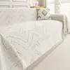 Toalla de Sofá Estilo Crema Japonés Coreano Manta Rayada Gruesa Universal para Todas las Estaciones Tela Cubierta Anti-Arañazos de Gato de Una Pieza Venta al por Mayor