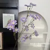 Flor artificial, haste única de orquídea roxa, para decoração de cena de casamento, arranjo de chão, arranjo floral, adereços florais decorativos, flores artificiais