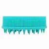 Escova de Silicone para Shampoo e Banho Mais Vendida no Exterior, Escova de Banho Tátil com Cerdas Macias Dupla Face, Escova Massageadora Universal para Crianças e Adultos