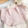 Calcinhas Femininas Finas Sem Costura Estilo Japonês de Seda de Gelo Coração Cintura Média Tamanho Plus Respirável Forro 100% Algodão Calcinhas Triângulo Sexy para Meninas
