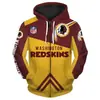 Sudadera con capucha y cremallera deportiva para hombre de exportación transfronteriza, temática de fútbol americano de la NFL, sudadera con capucha multicolor