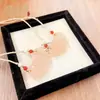 Loto de Hielo Raíz de Loto Rosa Jade Afgano Buda Colgante Pomelo Rosa Jade Equilibrio Paz Colgante Collar Accesorio