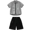 Ropa Moderna para Niños de Street Dance Estilo Hip-Hop Traje Genial y Atractivo Ropa de Hip-Hop para Actuación Infantil Pantalones Cortos de Verano para Niños y Niñas