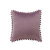 Funda de Cojín de Terciopelo Holandés para Sala de Estar Minimalista Moderna Cuidadosamente Seleccionada con Bordes de Bolas Grandes, Funda de Cojín Estilo Ins Nórdico Sin Relleno
