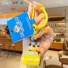Boneco Original Crayon Shin-Chan Série Dirigindo Mochila Pingente Criativo Chaveiro de Casal para Carro Pingente Pequeno Presente