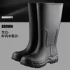 Botas de lluvia de moda hasta la mitad de la pantorrilla, estilo nuevo, antideslizantes, para mujer, talla de adulto, duraderas, diseño de caña corta, adecuadas para uso en exteriores, forradas de felpa, impermeables, zapatos de goma, zapatos de agua