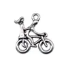 21X18Mm 2.25g Accesorios de Joyería Multicolor Hecho a Mano Personaje Ángel Pareja Bicicleta Colgante