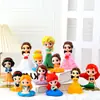 Adornos para Pastel de Cumpleaños Princesa de Hielo Blancanieves Niña Elsa Decoración Belle Sofia Anna Sirena Muñeca