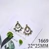 Acessórios vintage de liga DIY 32*25mm brincos de gota de liga cabeça pendente
