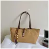 Bolso de hombro mate estilo coreano, bloques de color minimalistas, bolso tote baguette simple, bolso moderno y versátil, bolso de axila para el día a día