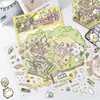 Adesivos de Paisagem Cena em Miniatura Colagem Pop-Up 3D Casa Artesanal Alívio do Estresse Diversão DIY Adesivos de Desenho Animado para Diário