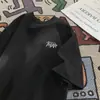 Camiseta Masculina de Algodão Branca de Manga Curta Verão Fina Estilo Americano Marca Tendência Solta Gola Redonda Pesada plus size Top Casual