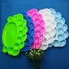 Paleta de Colores Plástico Blanco Pintura Flor de Ciruelo Bandeja de Pigmentos Niños Paleta de Acuarela Acrílica al por Mayor Variedad