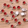 16 colores 6 * 9 mm Joyería de aleación DIY Cristal K Blanco incrustado ladrillo ladrillo Taza colgante collar pulsera pendientes accesorios