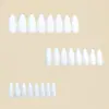 Uñas de Moda Europeas y Americanas con Forma de Diamante Blancas, Estilo Ins, Redondas y Almendradas, Uñas Desmontables Usables Simples y Elegantes