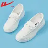 Zapatos de Enfermera de Empuje para Mujer, Amortiguación de Aire, Suela Suave, Transpirables, Cómodos, No Cansan, Aumentan la Altura, Antideslizantes para Primavera y Verano, Zapatos de Trabajo Médicos