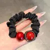 Corda de Cabelo Estampa Leopardo Intestino Delgado Elástico Bola de Cabelo Prendedor de Cabelo de Veludo Acessórios de Cabelo de Urso Nova Faixa de Cabelo com Laço 2026