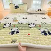 Colchón de terciopelo de leche clase A colchón engrosado funda de cama tapete Kang juego de sábanas de tres piezas protector de cama dormitorio de estudiantes tapete suave