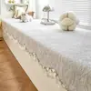 Cojín de Chenilla con Encaje para Mirador Amigable con la Piel 2026 Nuevo Estilo Universal para Todas las Estaciones Lujo Ligero Tacto de Alta Gama Antideslizante Cojín Fijo para Repisa de Ventana