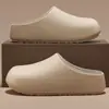 Pantuflas de Felpa de Algodón Estilo Pareja para Mujer Sienta como si pisara caca en Casa Invierno Hogar Cálidas Pantuflas de Algodón para Hombre