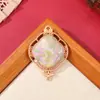Brocado de Canción Joyería, Colgante de Bordado Doble Cara Flor de Ventana Ruyi, Accesorios para Joyería DIY, Decoración de Cuello Hanfu, Colgante al por Mayor