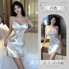 Lencería sexual Sansheng Yin para mujer, bata sexy para citas, pijama de pecho pequeño, uniforme de tentación, puro deseo, sin traje desprendido 8212