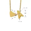Collar Colgante de Letra con Forma de Corazón Dorado Estilo Minimalista Europeo y Americano, Collar de 26 Letras con Diseño de Nicho a la Moda para Mujeres