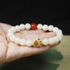 Garras de gato de carbón Blanco de gato Raíz de Bodhi pulsera cuentas de rosario de garra de gato hombres y mujeres Wenwan joyería fábrica al por mayor