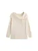 Elegante blusa de tricô ombro a ombro, plus size, para o outono de 2026, projetada para um visual slim e elegante, perfeita como peça básica estilo francês.. 25178