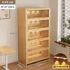 Librero a prueba de polvo de madera maciza integrado en la pared, gabinete de almacenamiento color nogal, gabinete de almacenamiento de pie, librero para el hogar