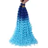 Peluca Waterdeep Degradado 100g 14 Pulgadas Cabello Rizado Ola de Agua Fibra Sintética Crochet para Cabello Artesanía Tejida a Mano Cabello Rizado