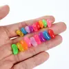 Mini Caramelo Artificial Azúcar Qq Decoración de Postre Hecho a Mano Accesorios Caramelo de Gelatina de Colores Juguetes de Dulces para Casa de Muñecas