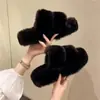 Estilo Coreano Outono e Inverno Chinelos de Pelo Femininos 2024 Novo Estilo Out Espesso Inferior Casa Quente Alto Macio Inferior Chinelos de Pelúcia