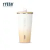 Tyeso Nueva Taishuo Taza de Café Taza Térmica con Popote en Forma de Diamante Taza de Agua para Niñas de Apariencia Elegante Gran Capacidad Taza para Coche