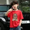2026 Novas Roupas de Verão para Crianças Algodão Puro Camisetas para Meninos Camisetas Modernas para Crianças Maiores Camisetas de Manga Curta para Meninos Estilo Verão