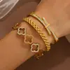 Pulseira Geométrico em Aço Titânio com Microincrustação de Círculo Completo Transfronteiriça para Mulheres, Joia de Mão Simples e Elegante Estilo Ins, Pulseira com Microincrustação em Aço Titânio