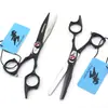 Tijeras de Peluquería Tomahawk Negras Personalizadas de 5.5 pulgadas, Tijeras para Cortar el Cabello, Tijeras Planas, Tijeras Entresacadoras