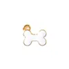 EB-17 Osso de Cachorro Artesanal DIY Liga Pingente Gota de Óleo Pulseira Colar Charme Enfeites Pingente Chaveiro Brincos