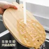 Tábua de Corte de Bambu para Frutas Transfronteiriça, Bambu Inteiro, Grau Alimentício, Dormitório Estudantil, Portátil para Exterior, Pequena Mini Tábua de Corte Dupla Face para Frutas e Vegetais