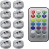 Luz de buceo luminosa LED control remoto vela impermeable pequeña té atmósfera luz de coche temporizador baño pecera jarrón luz flotante agua