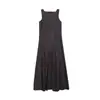Vestido Estilo Old Money Wanwei para Mujer Verano 2026 Nuevo Diseño con Tirantes Retorcidos y Textura Plisada Vestido Largo M0014