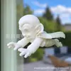 Adorno de Fantasma Asomándose por la Ventana Halloween Impreso en 3D Calavera de Resina Momia Elfo Travieso Manualidad Decorativa
