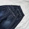Diseño de Botón Corte Ajustado Alto Adelgazante Versátiles Jeans de Nicho Cómodos de Tiro Alto Casual Sueltos Rectos Pantalones para Mujer