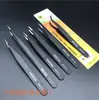 Pinças de Aço Inoxidável com Pontas Afiadas, ESD Preto, Ferramentas para Reparo de Celular, Pinças para Unhas Artísticas DIY Feitas à Mão, Pinças para Strass, Pinças para Cílios, Clips