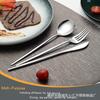 Venta al por mayor de fábrica Cuchara portuguesa Tenedor Cuchillo de mesa Cucharita para té Hogar Cocina Moda Acero inoxidable Cuchillo Tenedor Cuchara Restaurante Occidental