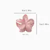 Pinza de acetato de frangipani de mármol de 4 cm transfronteriza para mujer, pinza de tiburón para la parte trasera de la cabeza, accesorio para el cabello