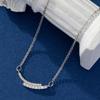Colar Pingente de Cobre Sorriso Radiante Casual Personalizado Design Feminino Moda Novo Luxo Leve Corrente Clavícula Joia