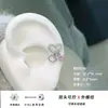 Brincos de Aço Titânio 316L com Design Doce e Cool de Coração Vazado, Cravação em Zircônia, Pingente Exquisito de Gatinho Kt e Piercings para Cartilagem