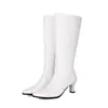 Botas de Caballero Británico Nuevas Botas de Punta Alta Botas de Tacón Medio Grueso Tallas Grandes 40-48 Botas de Comercio Exterior